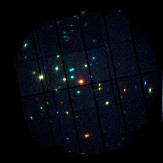 Ricerca Astronomica 29 Figura 14: Immagine a raggi X della regione di ρ Ophiuchi coperta da DROXO. L energia dei fotoni raccolti è codificata dal colore (rosso: 0.25-1.8 kev, verde: 1.8-3.