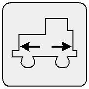Il tasto per i movimenti di manovra deve essere bianco e contrassegnato dal simbolo presentato a sinistra.