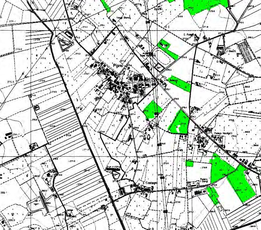 APOT n 9 Piana (ID 6) L area individuata è posta a nord ed adiacente al tessuto urbano della frazione Piana, compresa nel margine fra l esistente strada vicinale e la frazione stessa.