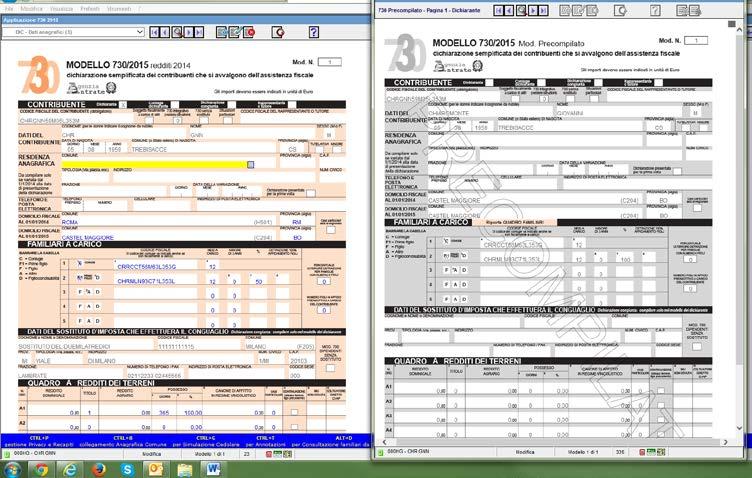 2.4. Visualizzazione Dati 730 Precompilato i dati dei 730 precompilati aventi stato 300 o 310 (quelli che contengono dati), saranno visibili attraverso la combinazione di tasti ALT+P presente su ogni