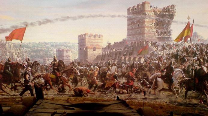 L ULTIMO ASSEDIO DI COSTANTINOPOLI L ultimo assedio di Costantinopoli e stato nel 1453.