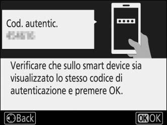 3 Fotocamera/smart device: controllare il codice di autenticazione.