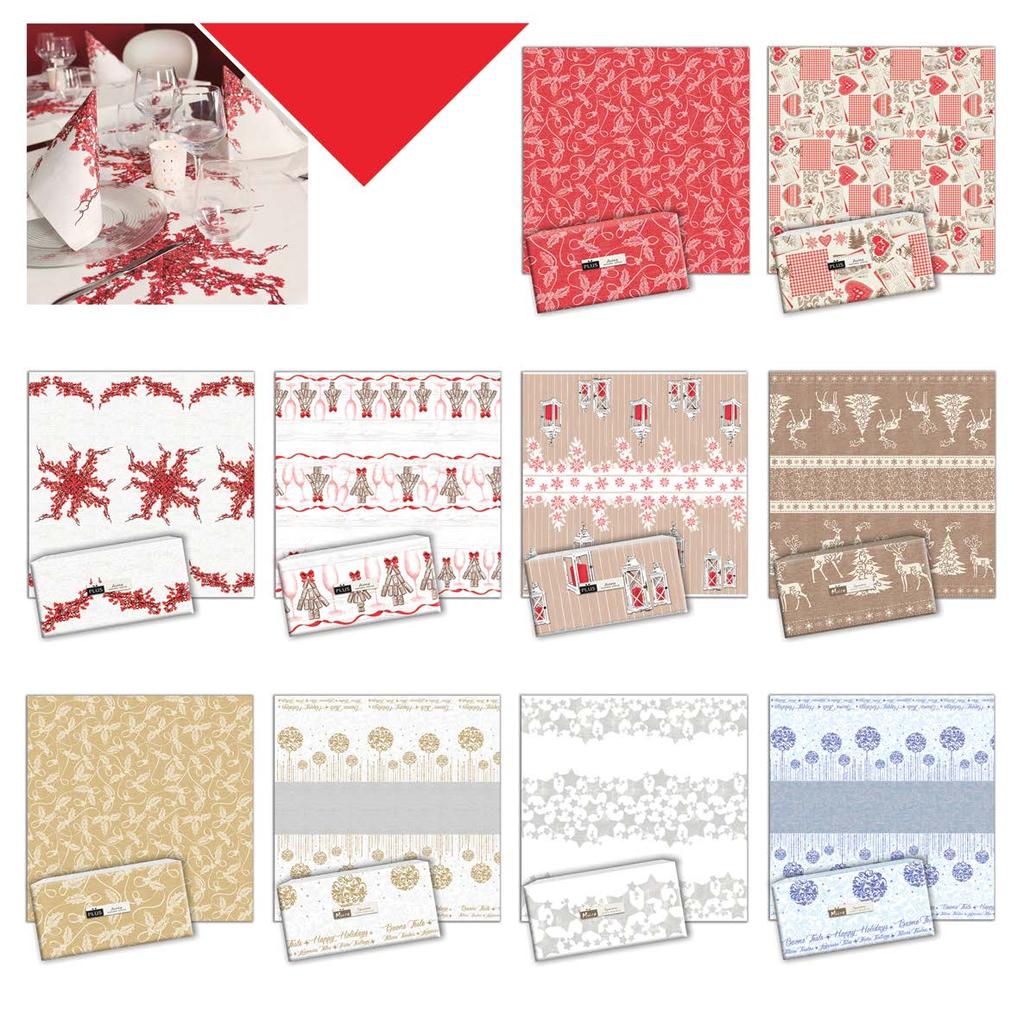 x Tovaglie Tablecloth P - Holly Rosso P - Montano Rosso P - Redberry Rosso P - Stappo Rosso P - Lanterne Nocciola MC - Caribù