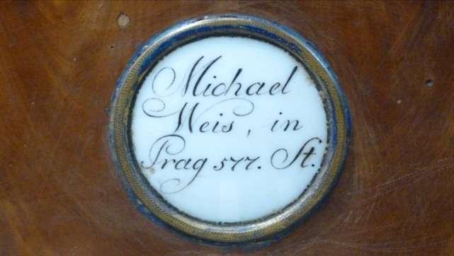 Firenze,Novembre 2015. Fortepiano a coda firmato dal costruttore praghese Michael Weis databile nei primi anni del 1800.
