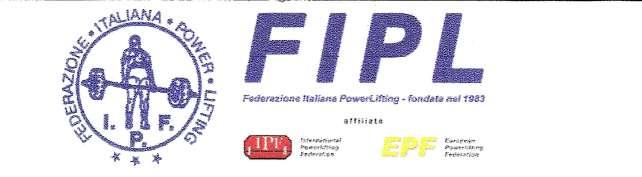 Assoluto 7 Coppa Italia Powerlifting 9\22 Ottobre 207 Levico Terme Tn Anno N.