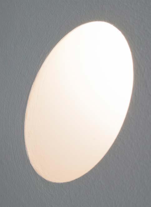 Hole design: FRANCESCO GIANNATTASIO Da incasso per interni in gesso da parete a scomparsa totale Recessed wall light