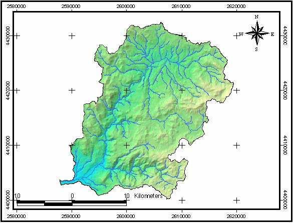 Il bacino del fiume Lao ha una estensione planimetrica complessiva di 595.93 km 2, con sezione di chiusura coincidente con la foce del Mar Tirreno. Il perimetro dell intero spartiacque è pari a 144.