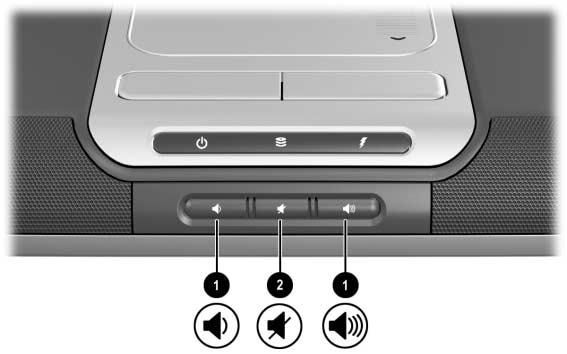 Audio e video Uso dei pulsanti del volume Per regolare il volume usando i pulsanti del volume: Per diminuire il volume, premere il pulsante sinistro del volume 1.