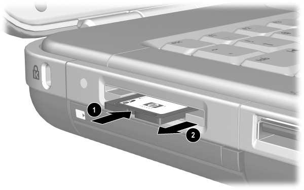 Aggiornamenti hardware Rimozione di una scheda digitale Disabilitazione di una scheda digitale opzionale Una scheda digitale inserita nello slot per supporti di memoria consuma energia anche quando