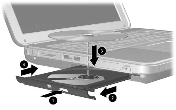 Unità disco Inserimento di un CD o DVD