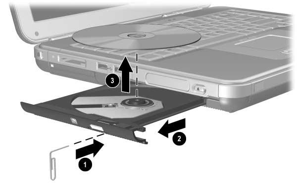 Unità disco Rimozione di un CD o DVD da un'unità