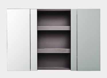 portaphon mirrored cabinet equipped with electrical outlet and hairdryer