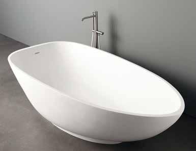 Soft lines are the main characteristic of the Boma bathtub available in Korakril,