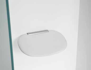 Accessori per doccia Accessories for shower Seduta in acciaio e poliuretano
