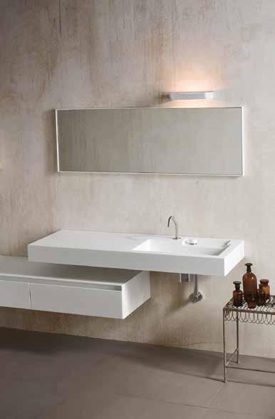 Scatolato Thick 12 cm Scatolato Thick 18 cm Dimensioni top Top dimensions Dimensioni lavabo Washbasin dimensions Abbinabilità Combination 12 Corian (Matt) Glacier White Dimensioni top Top