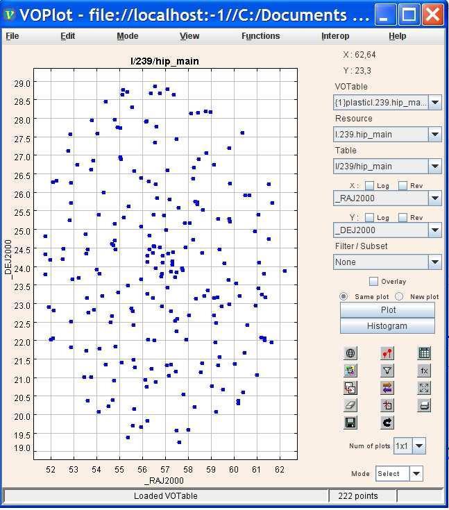 Compare il grafico in figura 5, che rappresenta l'istogramma della parallasse delle stelle presenti nell'immagine delle Pleiadi caricata in Aladin. Fig.