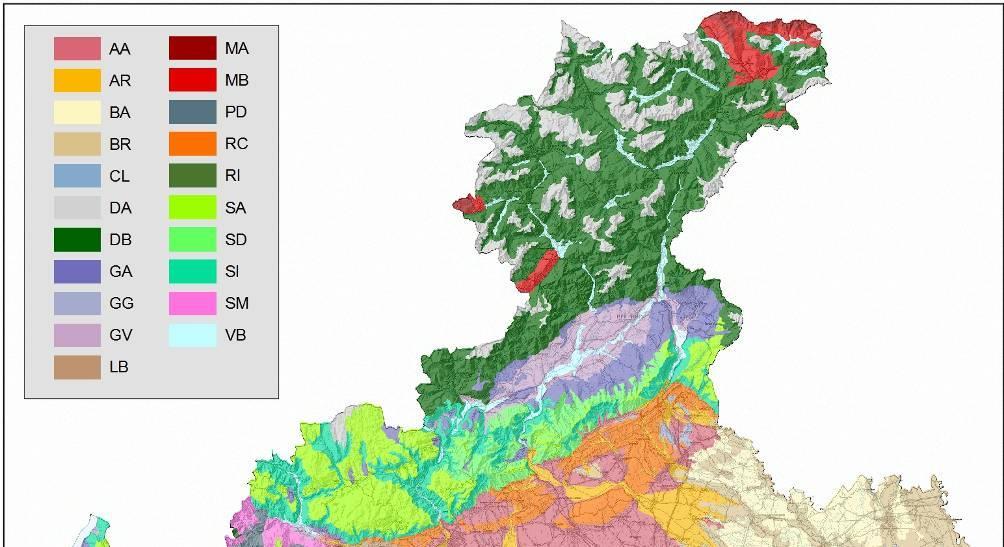 Province di suoli (L2 - soil subregions) in scala 1:1.000.
