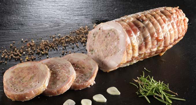 cod: 86669 d Coniglio arrotolato in porchetta con ripieno al