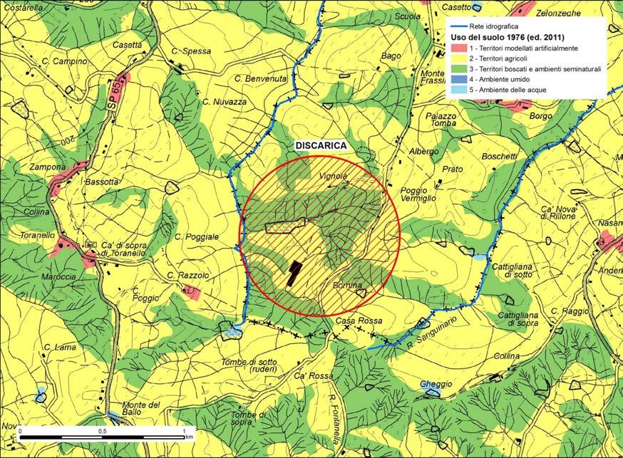 Emilia-Romagna) 3: Uso del suolo in zona discarica Tre Monti