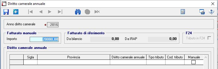 7 Dati iscrizione nei parametri dell azienda.