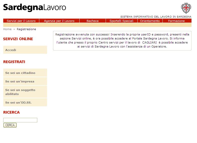 SALVA che se selezionato permette il salvataggio della registrazione a sistema così come riportato nella figura sottostante.