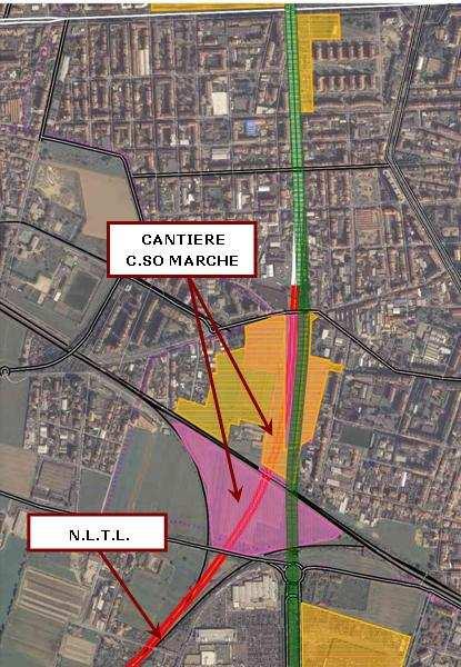 Torino - Grugliasco: si richiede di valutare la riconfigurazione del cantiere C.