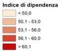 Cartografico - su dati Anagrafe Fig. 4 - Indice di Dipendenza per municipio.