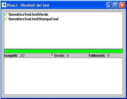 BlueJ: i test unitari (III) Per eseguire i test: 1.