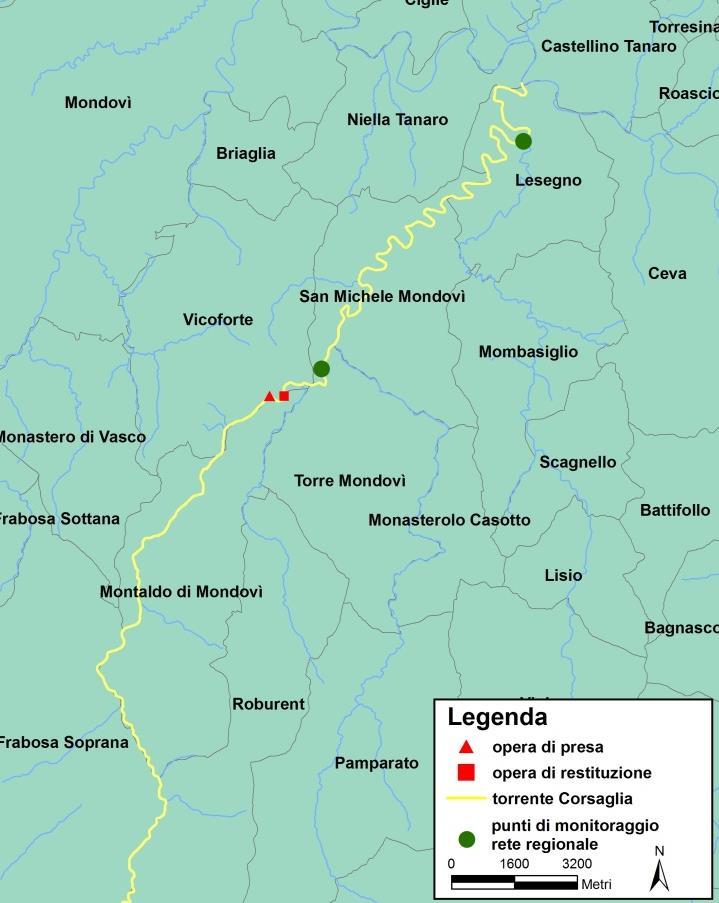 Tabella 8 applicazione dell indice LIM sull asta del torrente Corsaglia nel periodo 2000-2008 Punto di monitoraggio Valore LIM Livello LIM Comune 2000 2001 2002 2003 2004 2005 2006 2007 2008 S.