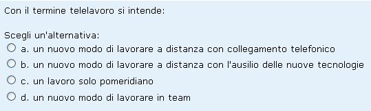 Per accedere ai test di fine modulo, composti da 28 domande ciascuno, selezionare il link corrispondente all interno del corso, quindi fare clic sul pulsante Tenta il quiz adesso.