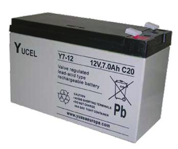 YUCEL 12V - 2Ah. Per sistemi di allarme e UPS.
