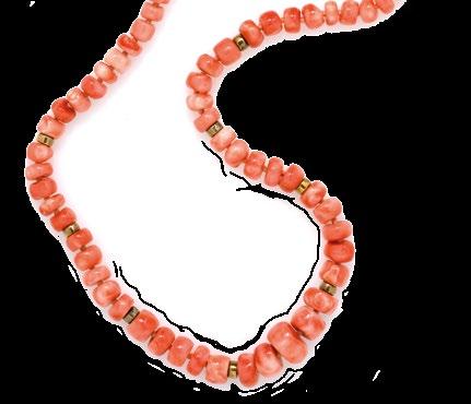 argento  Peso g 41,00 - cm 53,00 CORAL AND SILVER NECKLACE 150-200