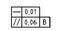 Indicazione delle tolleranze geometriche (3) Il riquadro della tolleranza è unito all elemento soggetto a