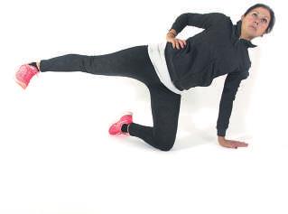 Side plank low con abduzione gamba: (10 apro