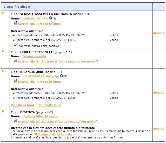 possibile procedere all'invio in camera (esempio senza la Nota