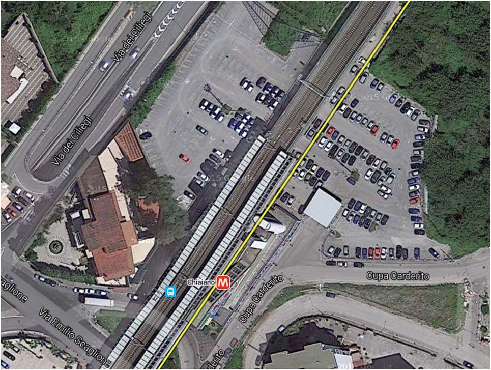 parcheggi di interscambio in corrispondenza delle stazioni: Capodichino, Piscinola/Scampia, Chiaiano Linea 2