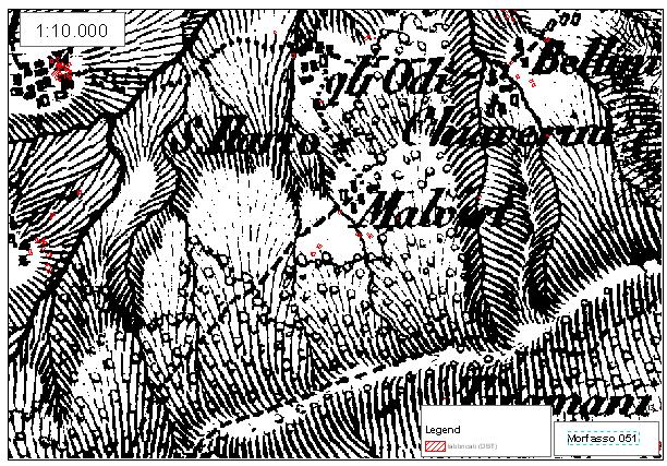 Pergolato Zona geologica - Sezione localizzata in aree di Deposito di frana