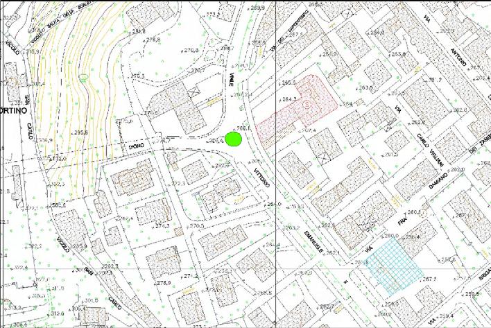 SCHEDA N 14 ROTONDA TRA VIA VITTORIO EMANUELE E GALLERIA CONCA D ORO ANALISIURBANADELOSPAZIOPUBLICO estratto fotogrammetrico scala 1 : 2000 LOCALIZZAZIONE E CONTESTO DI RIFERIMENTO : La rotatoria