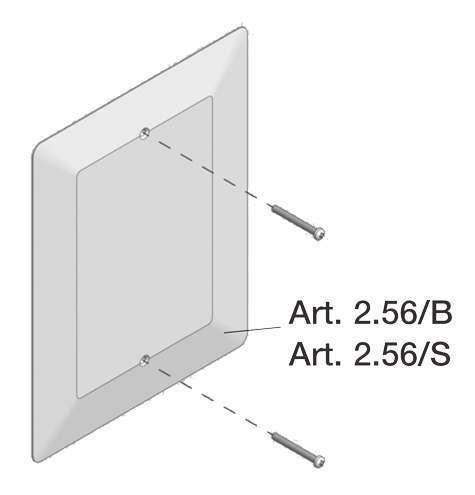 Plastic cover suitable iferent finish (white an satinate) for inspection manifol with two holes for operating ball taps an fixing srews. Tipo W2553225/B 2.55/B Bianco avana 1 7,02 W2553225/S 2.