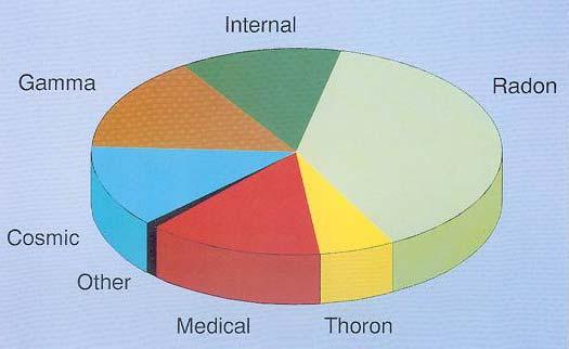 .3. Le sorgenti di esposizione alle radiazioni ionizzanti La radiazione cosmica, la radioattività naturale delle acque di superficie, dell aria, del suolo ed anche dello stesso organismo,