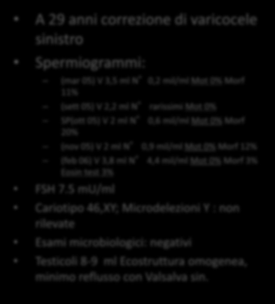 0% Morf 11% (sett 05) V 2,2 ml N rarissimi Mot 0% SP(ott 05) V 2 ml N 0,6 mil/ml Mot 0% Morf 20%