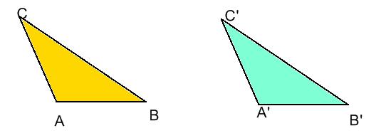 con uno spostamento coincidono Due triangoli AB C e A B C sono