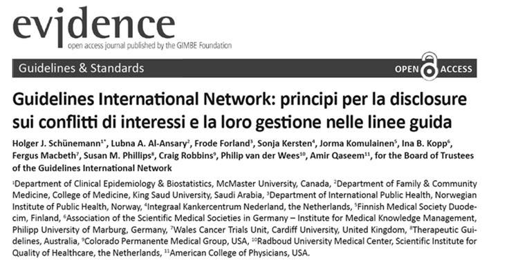 GIMBE GIMBE 1 2 3 4 5 Identificazione produttori Identificazione linee guida Selezione campione di linee guida Verifica aderenza standard G-I-N 1 Verifica aderenza