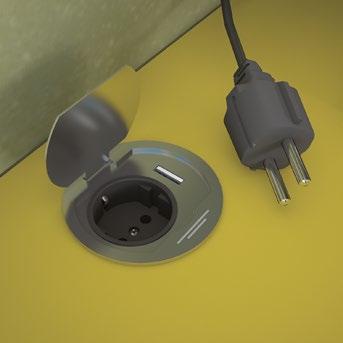 incasso: 1 presa schuko + 1 presa usb - power