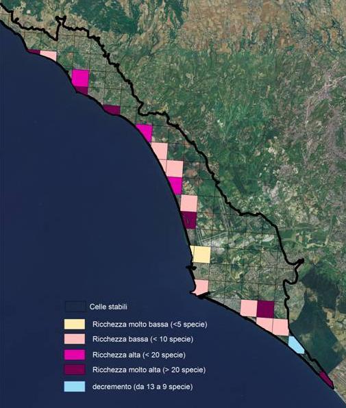 territorio provinciale Delle 127 celle ricadenti nel territorio