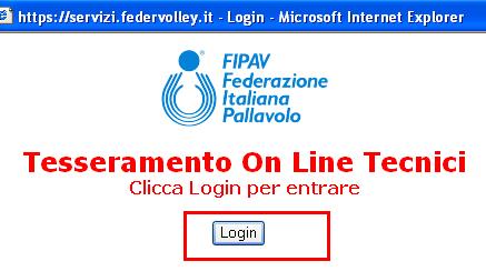 2.2 Autenticazione sul sito internet Premere il pulsante di Login.