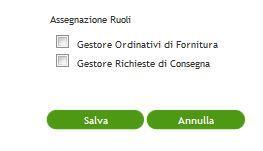 Fornitura emessi dagli Enti e di ricevere le comunicazioni relative agli OdF; Gestore Richieste di Consegna : questo ruolo consente di visualizzare e gestire le Richieste di Consegna inoltrate dagli