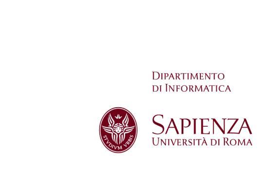 Dipartimento di INFORMATICA SAPIENZA Università di Roma BANDO DI SELEZIONE PER IL CONFERIMENTO DI ASSEGNI PER LO SVOLGIMENTO DI ATTIVITÀ DI RICERCA DI CATEGORIA B) BANDO N.
