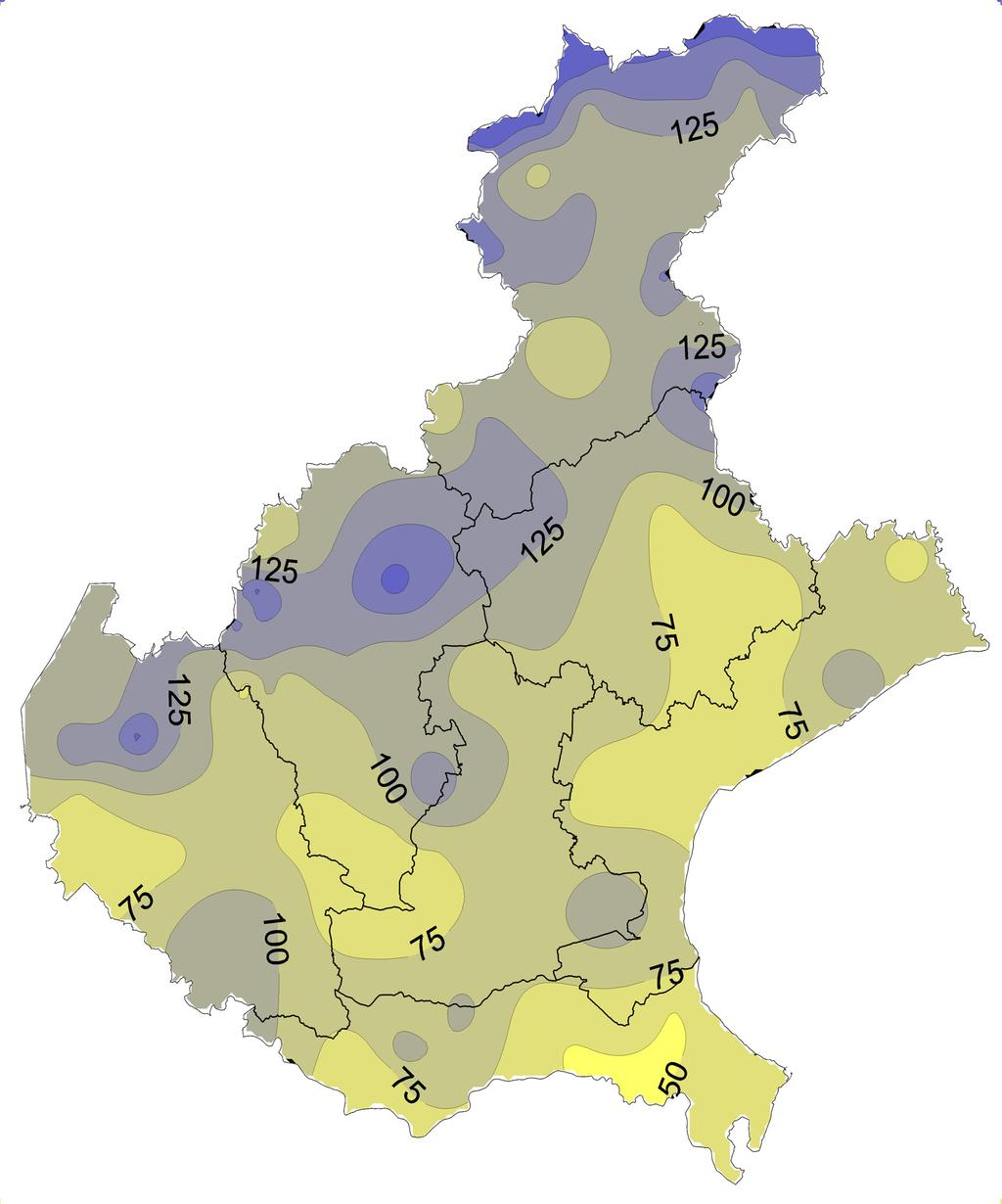 Precipitazioni mese di agosto 2013 Totali