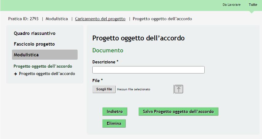 Sarà inoltre possibile verificare il Quadro Economico Complessivo ed eventualmente aggiornare le Voci di Spesa.